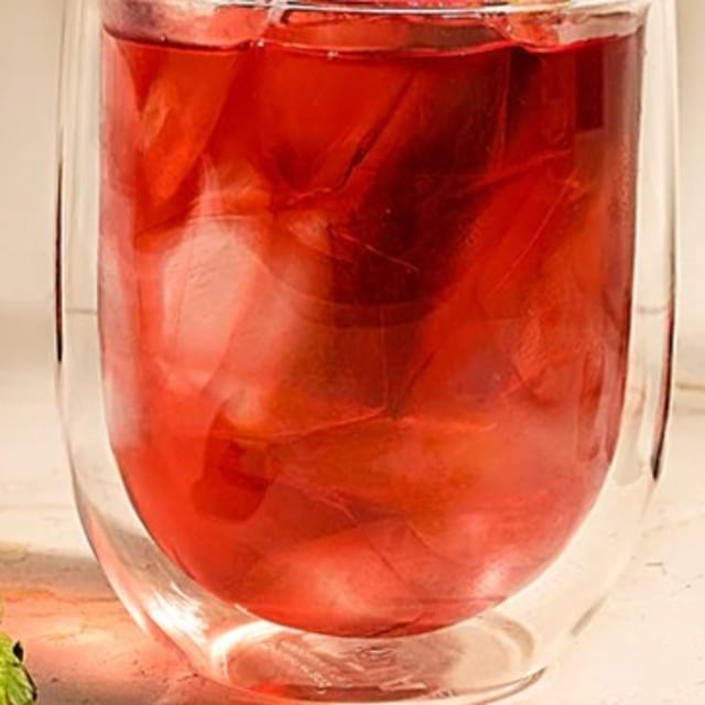 Strawberry Rhubarb Iced Tea.