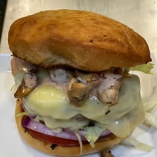 Marsala Mushroom Swiss Burger