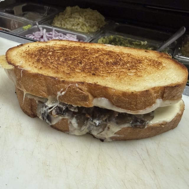 Marsala Mushroom Swiss Sandwich.